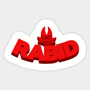 Rabid Text Logo Sticker